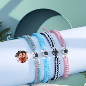 Gepersonaliseerde projectie fotokraalarmband, fotoprojectiearmband, handgemaakte eenvoudige fotoprojectiearmband, terug naar schoolcadeau
