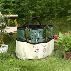 Birth Flower Gardening Tool Bag,Ideal Garden Gift,Birth Flower Gifts,garden gifts,Custom Garden tote Set,gardening gifts for women,mom gifts