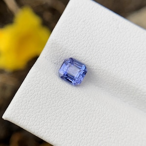 Stunning Stunning Ceylon Cornflower Blue Sapphire 1.05 Carats, Unheated Natural Blue Sapphire, Asscher Cut Clean Blue Sapphire,