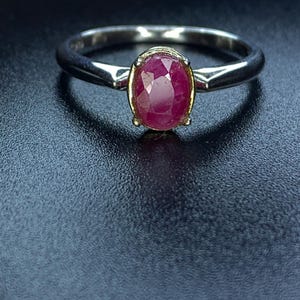 Ruby Ring in 925 Sterling Silver | Genuine Red Ruby Gemstone Jewelry | 925 Marked Silver Ring | Fashion Jewellery