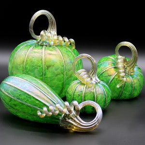 SETS: Green Meadows Pumpkin Sets - Blown Glass Pumpkins - multiple configurations |The Furnace a glassworks | Corey Silverman