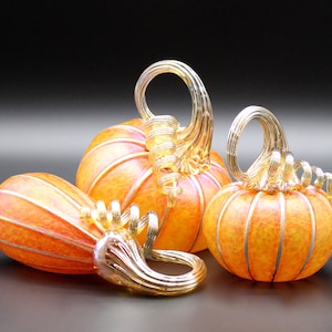 SETS: Sunrise Orange Pumpkin Sets - Blown Glass - multiple configurations |The Furnace a glassworks | Corey Silverman