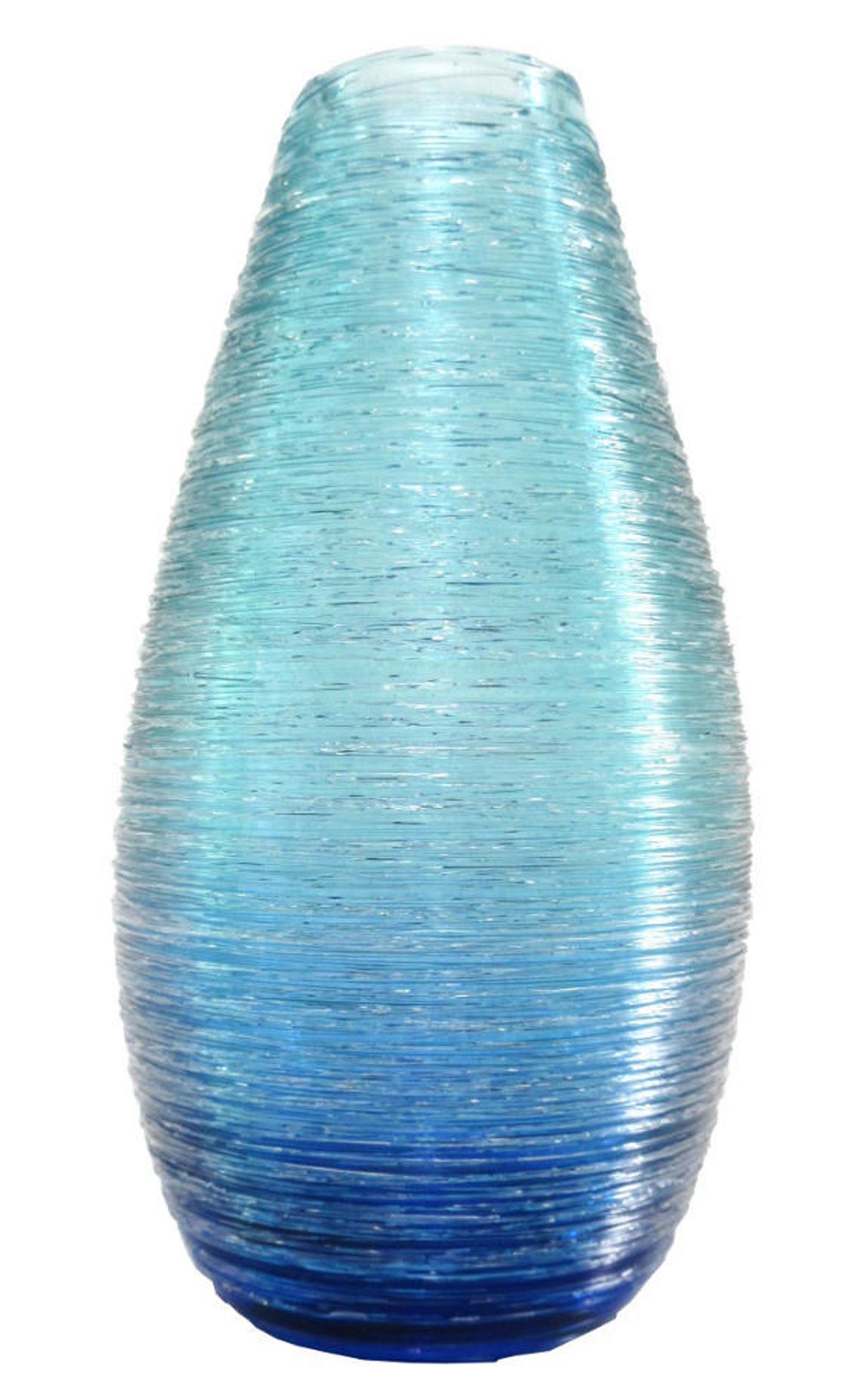 Shimmer Vases in Ombre Blues Blown Glass Vase Made in USA Etsy
