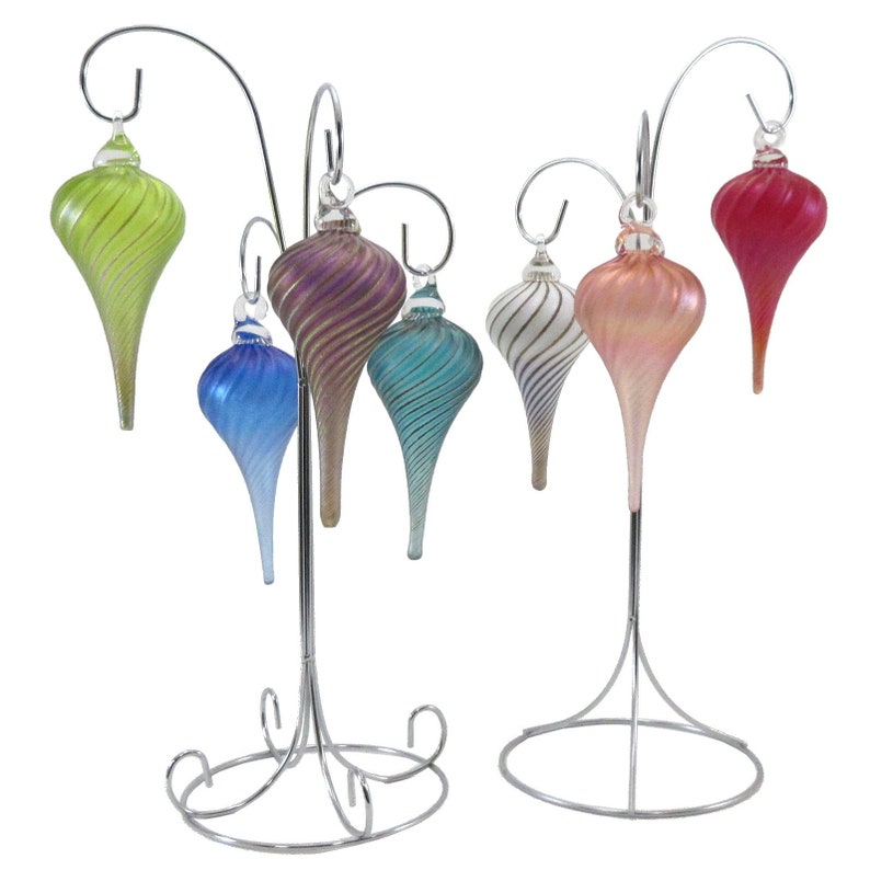 Drop Ornaments Blown Glass Ornaments Holiday Decor Etsy