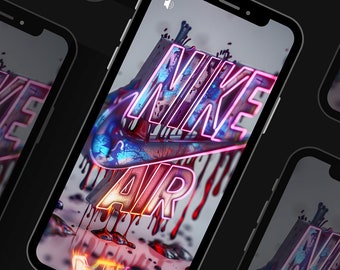 4K Ultra-High Quality Nike Air Cellphone Wallpaper IOS/Android  Digital Art Lockscreen Wallpaper 001