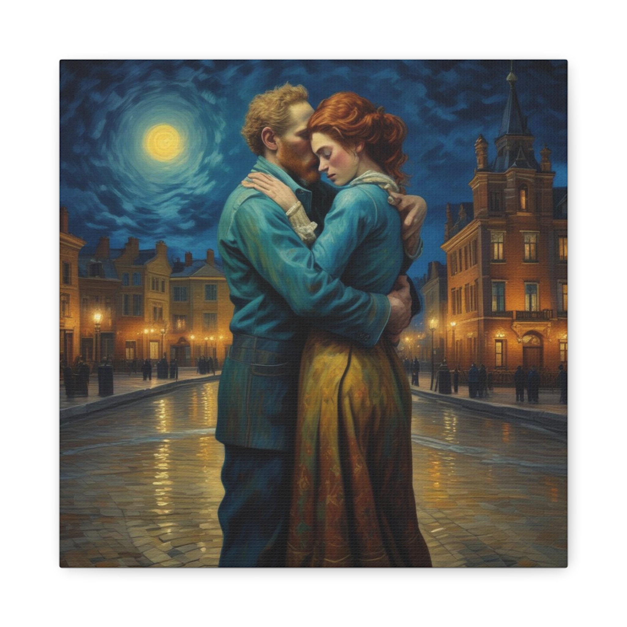 Man and Women Hugging Art Print Matte Canvas, Stretched, 1.25 - Etsy