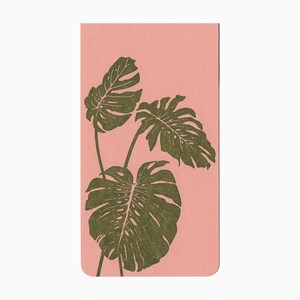 monstera letterpress jotter notepad