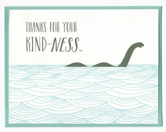 letterpress thanks Ness fold out card