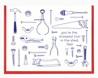 letterpress dad sharpest tool card