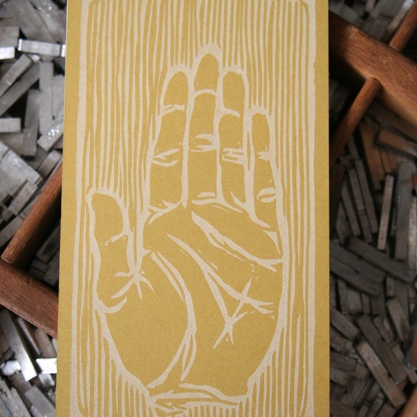 hand letterpress notebook