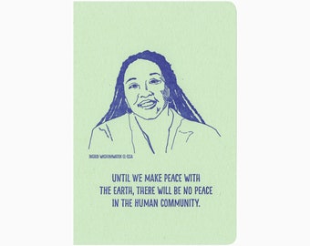 Ingrid Washinawatok El-Issa letterpress notebook