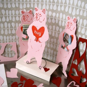 letterpress Valentine Bear Hug card image 5