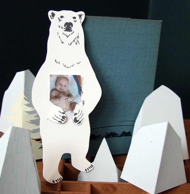 Polar bear letterpress gift card image 3