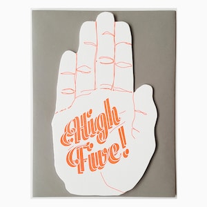Carte néon typographique High Five