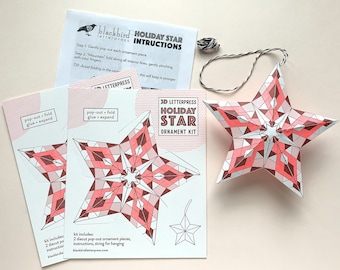 geometric star DIY ornament kit