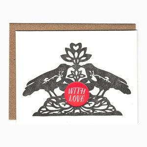 tortelduifjes met liefdeskaart