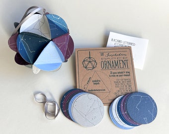 icosahedron letterpress ornament diy