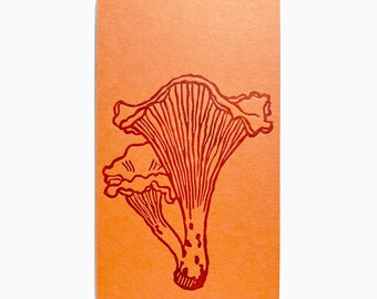 chanterelle mushroom letterpress jotter