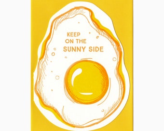 sunny side egg letterpress card