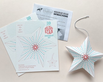 dotted star DIY ornament kit