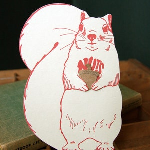 squirrel letterpress gift card image 3