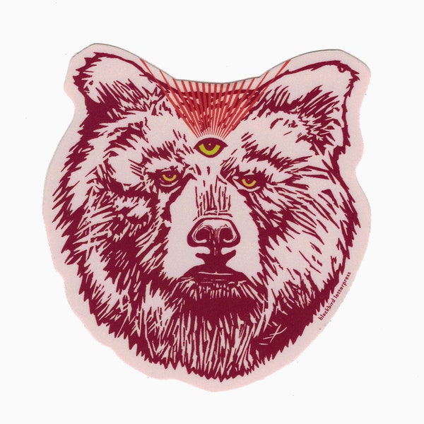 bear head sticker