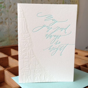 letterpress Betsy Dunlap calligraphy bright road map card image 2