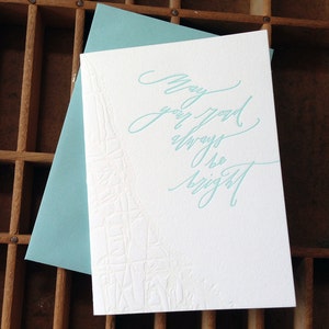 letterpress Betsy Dunlap calligraphy bright road map card image 5