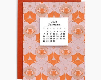 eye pattern mini calendar