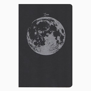 letterpress notebook Moon recycled