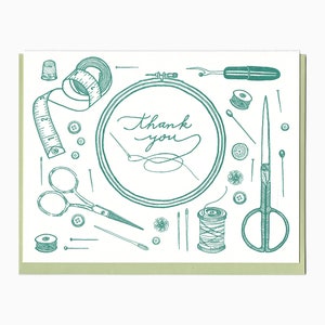 sewing thank you card