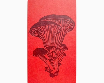 oyster mushroom letterpress jotter