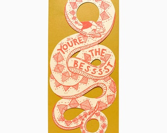 you're the best snake card