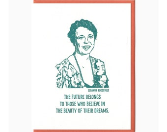 Eleanor Roosevelt letterpress card