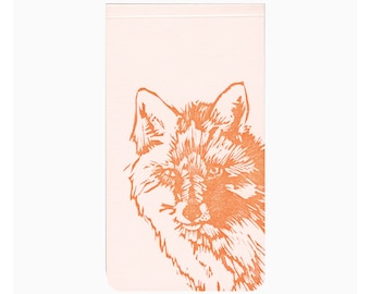letterpress notebook fox