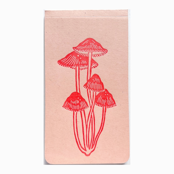 bonnet mushroom letterpress jotter