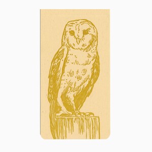 letterpress Barn Owl jotter notepad
