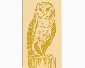 letterpress Barn Owl jotter notepad