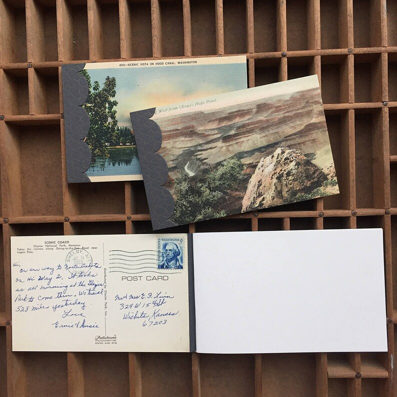 Letterpress vintage national park postcard notebook Etsy