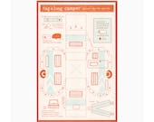 letterpress tag a long camper DIY 3D card