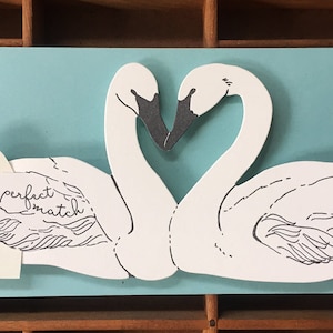 Carte de correspondance parfaite avec un cygne typographique