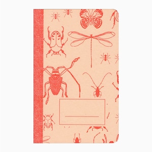 letterpress insects handmade notebook
