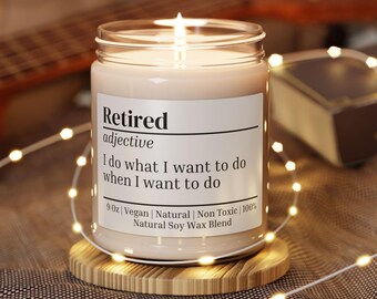 Funny Retirement Candle,Gift for Teacher Friend Coworker Accountant Nurse Doctor Boss,Retirement Gift,Congratulations candle,Gift for her