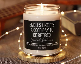 Funny Retirement Candle,Custom Retirement Gift for Teacher Friend Coworker Boss Professionals,Funny Office retirement Gift for her him