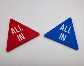 All In Poker Button - Custom Triangular All In Button for Texas Hold &#39;Em