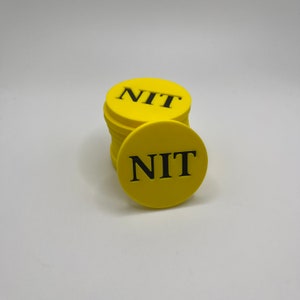 10 NIT ボタン - NIT ゲーム用ポーカー ボタン、任意の色