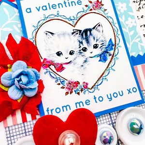Tarjeta de San Valentín retro vintage hecha a mano de Me to You, con gatitos