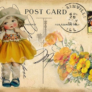 Handgemachte Kürbisse & Mohnblumen Vintage Halloween 20x25cm Baumwollstoff Block