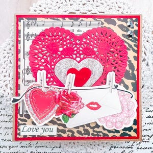 Cartão de aniversário, casamento, corações, dia dos namorados, vintage, retrô, feito à mão
