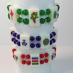 Mahjong tile bracelets